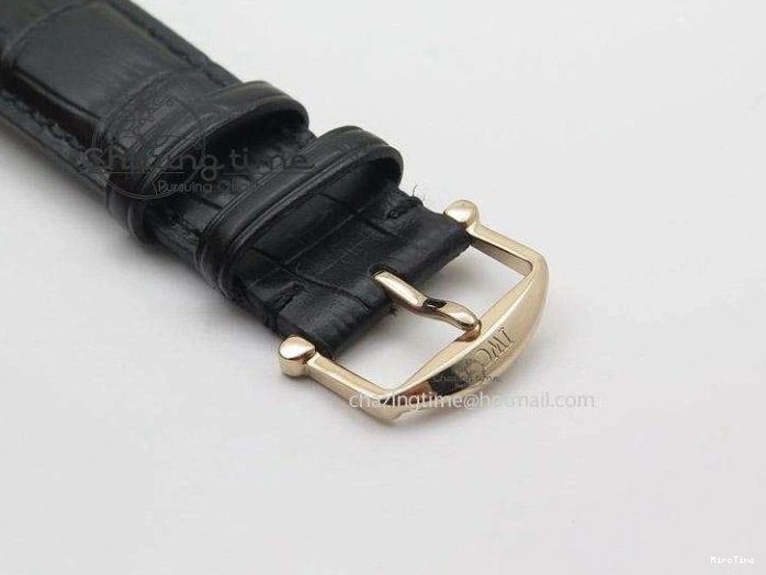 MIROTIME 0518 Portofino Chrono RG Black Dial on Black Leather Strap A HighPerformance 7389